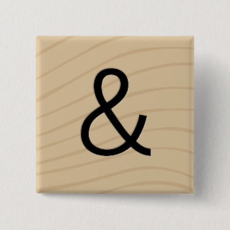 手紙のタイルのゲームボタン: アンパーサンド"及び" 缶バッジ