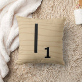 手紙のタイルの枕: 木I/J (17の5) クッション (ブランケット)