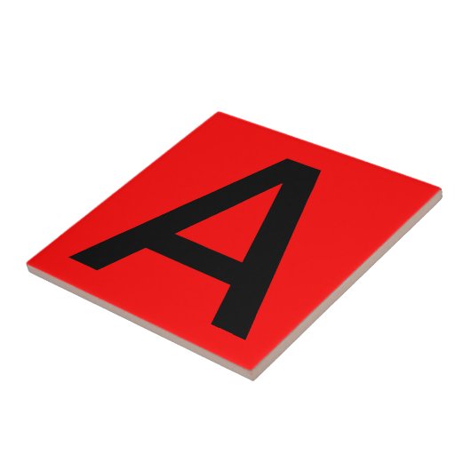 手紙のタイル-赤い背景-あなたの色を選んで下さい タイル (側面)