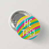 手紙の出カラフル来ストライプ音 缶バッジ (正面&裏面)