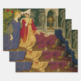 手紙の変更1908 by Joseph Edward Southall ラッピングペーパーシート