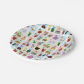 手紙の幸せな食糧を学ぶABCのアルファベットは学びます ペーパープレート (アングル)