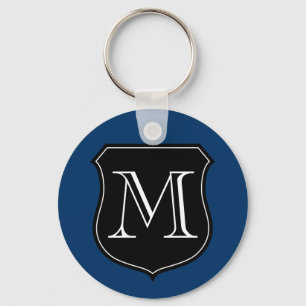 手紙の紋章が付いているパーソナライズなモノグラムのkeychain キーホルダー