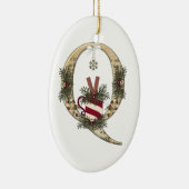 手紙の芸術- Q -クリスマスのコーヒー・マグのオーナメント セラミックオーナメント (右)