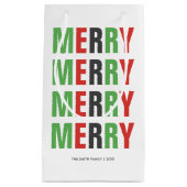 手紙はっきりしたフェスティバル「メリー」クリスマス スモールペーパーバッグ (正面)