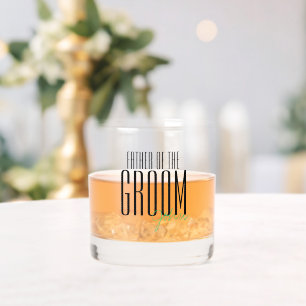 手紙はっきりした「新郎の父」結婚式 ウイスキーグラス