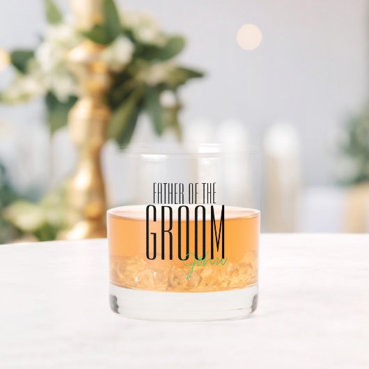 手紙はっきりした「新郎の父」結婚式 ウイスキーグラス (インサイチュ (ウェディング))