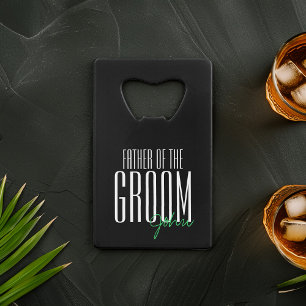 手紙はっきりした「新郎の父」結婚式 クレジットカード栓抜き