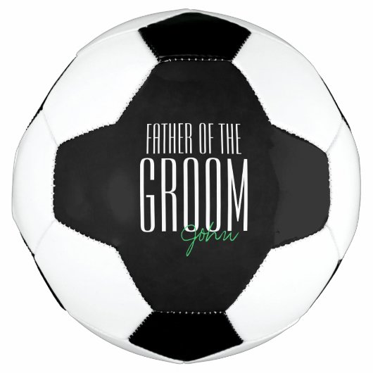 手紙はっきりした「新郎の父」結婚式 サッカーボール (正面)