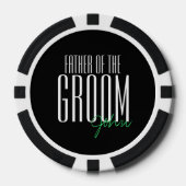 手紙はっきりした「新郎の父」結婚式 ポーカーチップ (正面)