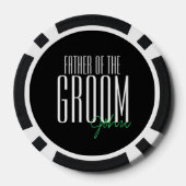 手紙はっきりした「新郎の父」結婚式 ポーカーチップ (裏面)