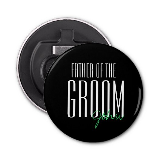 手紙はっきりした「新郎の父」結婚式 栓抜き (正面)