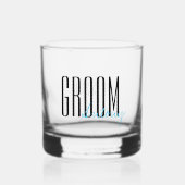 手紙はっきりした「新郎」のウェディングパパーソナライズされたーティー ウイスキーグラス (正面)