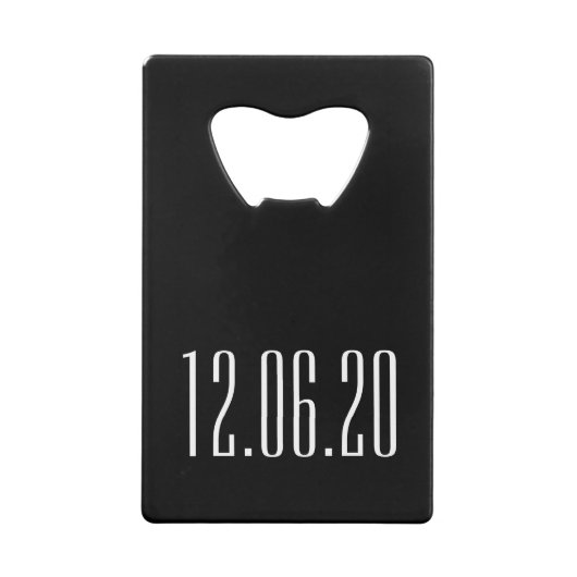 手紙はっきりした「新郎」のウェディングパパーソナライズされたーティー クレジットカード栓抜き (裏面)