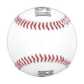 手紙はっきりした「新郎」のウェディングパパーソナライズされたーティー 野球ボール (裏面)