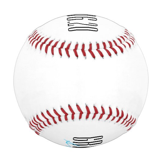 手紙はっきりした「新郎」のウェディングパパーソナライズされたーティー 野球ボール (裏面)