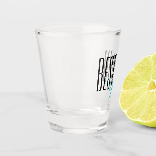 手紙はっきりした「花婿介添人」結パーソナライズされた婚会 ショットグラス (左)