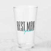 手紙はっきりした「花婿介添人」結パーソナライズされた婚会 タンブラーグラス (正面)