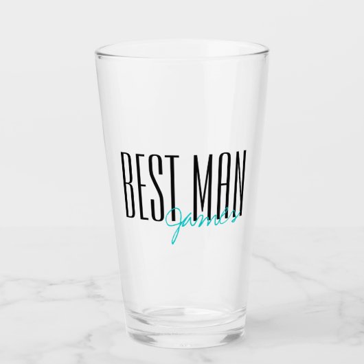 手紙はっきりした「花婿介添人」結パーソナライズされた婚会 タンブラーグラス (正面)