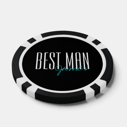 手紙はっきりした「花婿介添人」結パーソナライズされた婚会 ポーカーチップ (シングル)