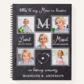 手紙をママに天国カスタム5写真の悲しみ ノートブック (正面)