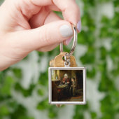 手紙を密封します、1890年(パネルの油) キーホルダー (手)