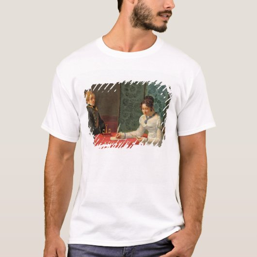 手紙を書いている女性 Tシャツ (正面)