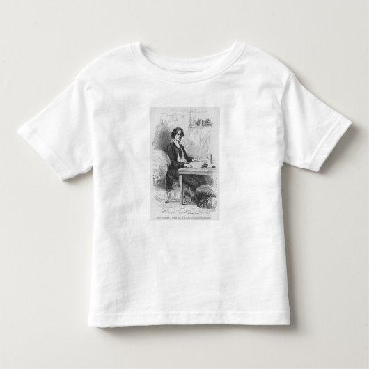 手紙を書いているLucien de Rubempre トドラーTシャツ (正面)