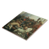 手紙を書いているZaporozhyeのコサック人 タイル (側面)