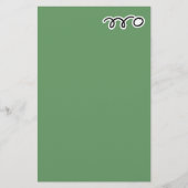 手紙を書くための卓球の文房具の紙 便箋 (正面)