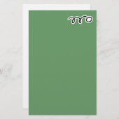 手紙を書くための卓球の文房具の紙 便箋 (正面/裏面)