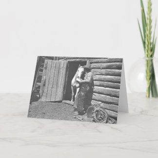 手紙を読んでいるカウボーイ カード