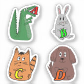 手紙アリゲーターベビーボディスーツ。かわいい動物アルプ シール (正面)