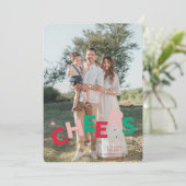 手紙カラフルジャンプのクリスマスカード シーズンカード (スタンド正面)