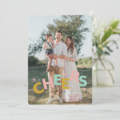 手紙カラフルジャンプのクリスマスカード シーズンカード (スタンド正面)