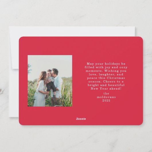 手紙カラフルジャンプのクリスマスカード シーズンカード (裏面)