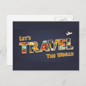 手紙カラフル旅行はがき シーズンポストカード (正面/裏面)