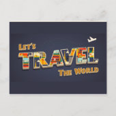 手紙カラフル旅行はがき シーズンポストカード (正面)