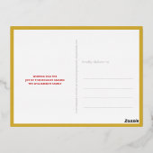 手紙カラフル4メリー枚の写真金ゴールド 箔シーズンポストカード (裏面)