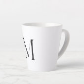 手紙シンプルのマグカップ カフェラテマグ (右アングル)