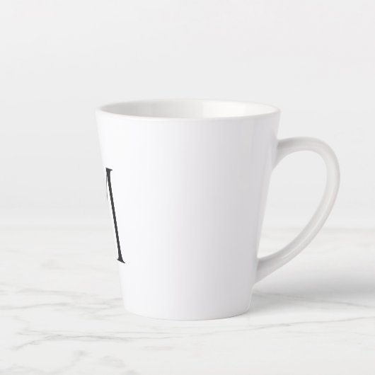 手紙シンプルのマグカップ カフェラテマグ (右)