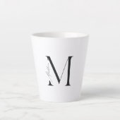 手紙シンプルのマグカップ カフェラテマグ (正面)