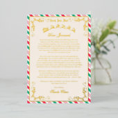 手紙パーソナライズされたFROM Santa Foil招待状 箔招待状 (立ち正面)