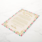 手紙パーソナライズされたFROM Santa Foil招待状 箔招待状 (回転した状態)