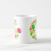 手紙パーソナライズされたG花コーヒーマグ コーヒーマグカップ (中央)