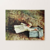 手紙ビクトリアンを送る子ども ジグソーパズル (横)