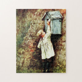 手紙ビクトリアンを送る子ども ジグソーパズル