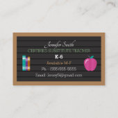 手紙フェイクボード代替先生名刺 名刺 (裏面)