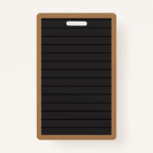 手紙フェイクボード少年の学生ホールパスバッジ バッジ (裏面)