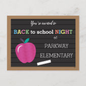 手紙フェイクボードBack-To-Schoolの夜はがき ポストカード (正面)